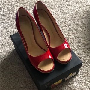 Giuseppe Zanotti Red Peep Toes